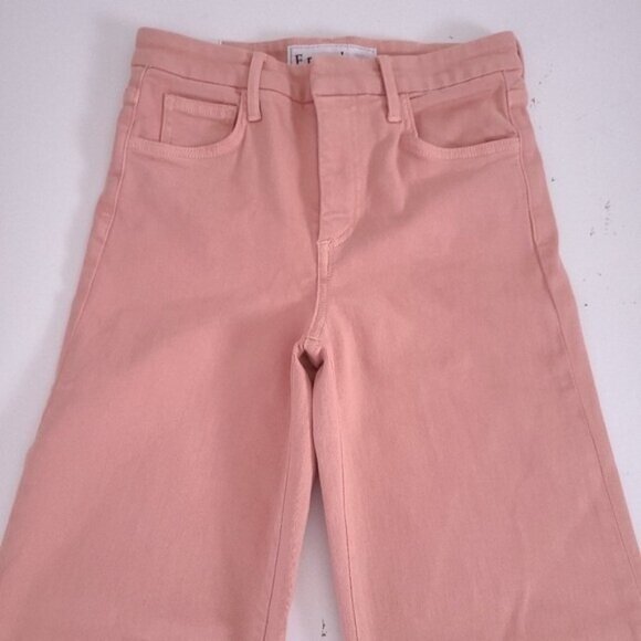 Frank & Eileen Womens Galway Pink Wide Leg Jeans Size 25 Crop - Picture 2 of 11